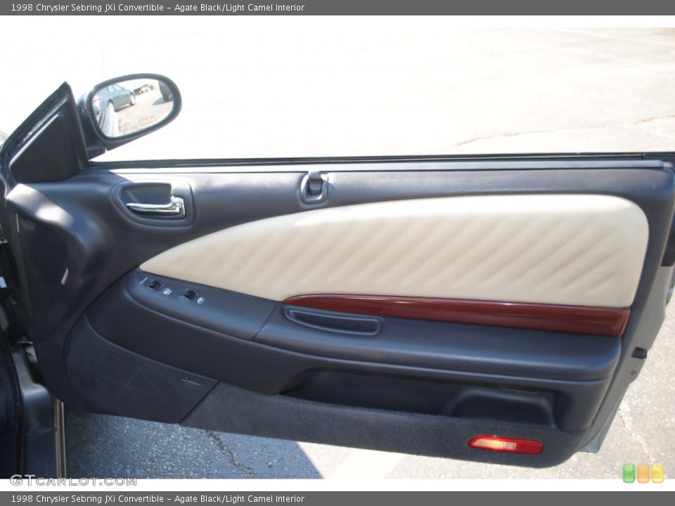 Agate Black/Light Camel Interior Door Panel for the 1998 Chrysler Sebring JXi Convertible #55008645