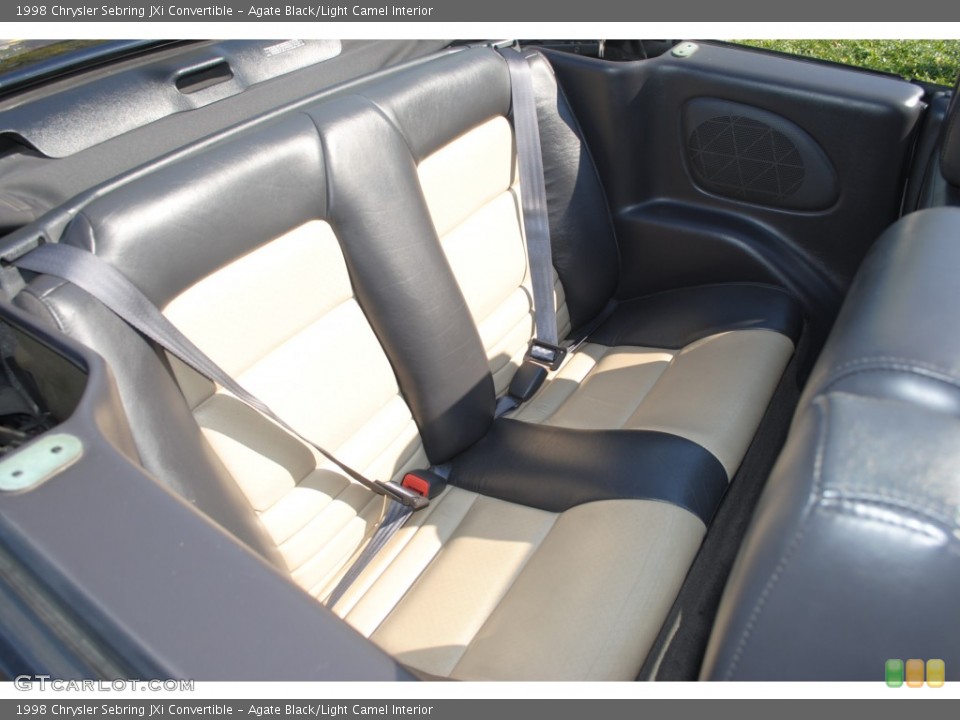 Agate Black/Light Camel Interior Photo for the 1998 Chrysler Sebring JXi Convertible #55008656
