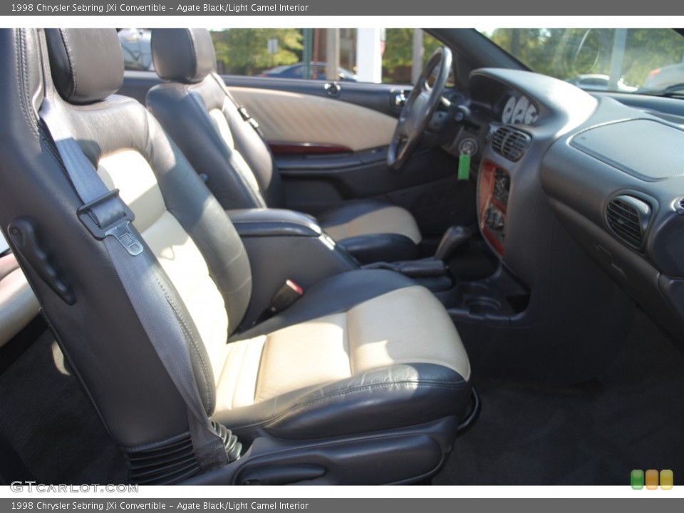 Agate Black/Light Camel Interior Photo for the 1998 Chrysler Sebring JXi Convertible #55008665