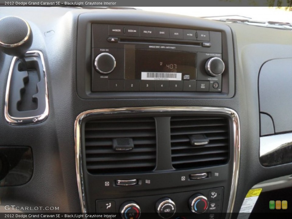 Black/Light Graystone Interior Audio System for the 2012 Dodge Grand Caravan SE #55009553