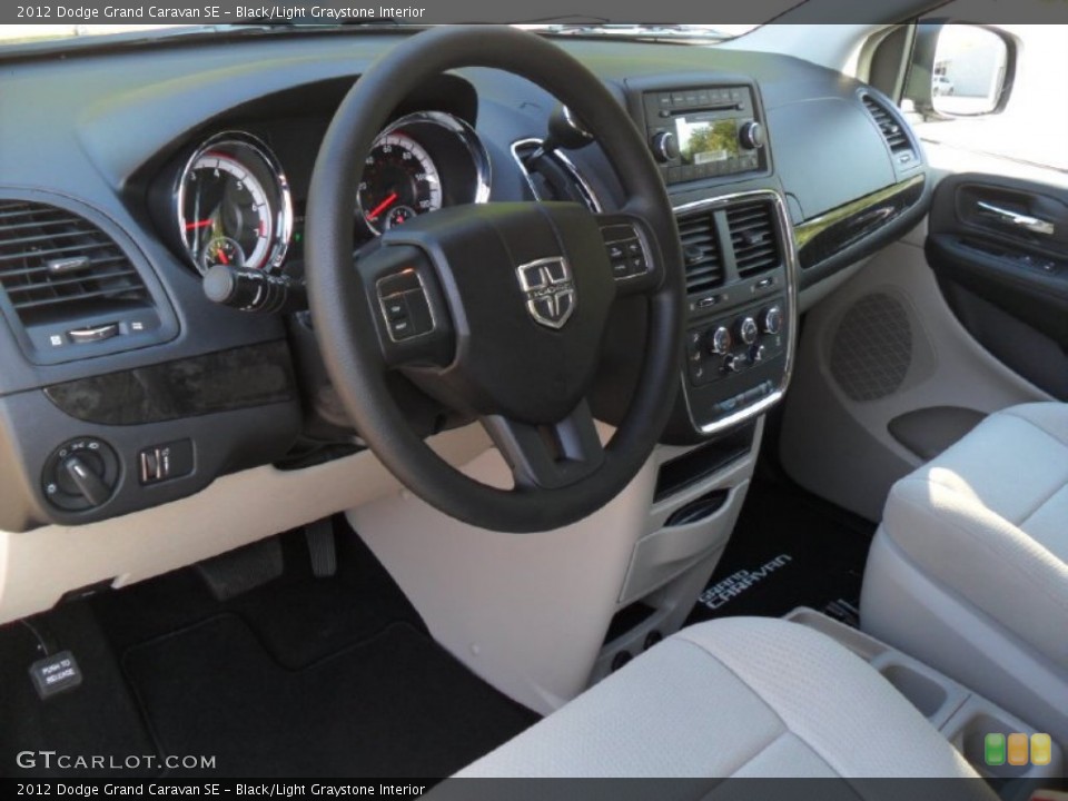 Black/Light Graystone Interior Prime Interior for the 2012 Dodge Grand Caravan SE #55009695