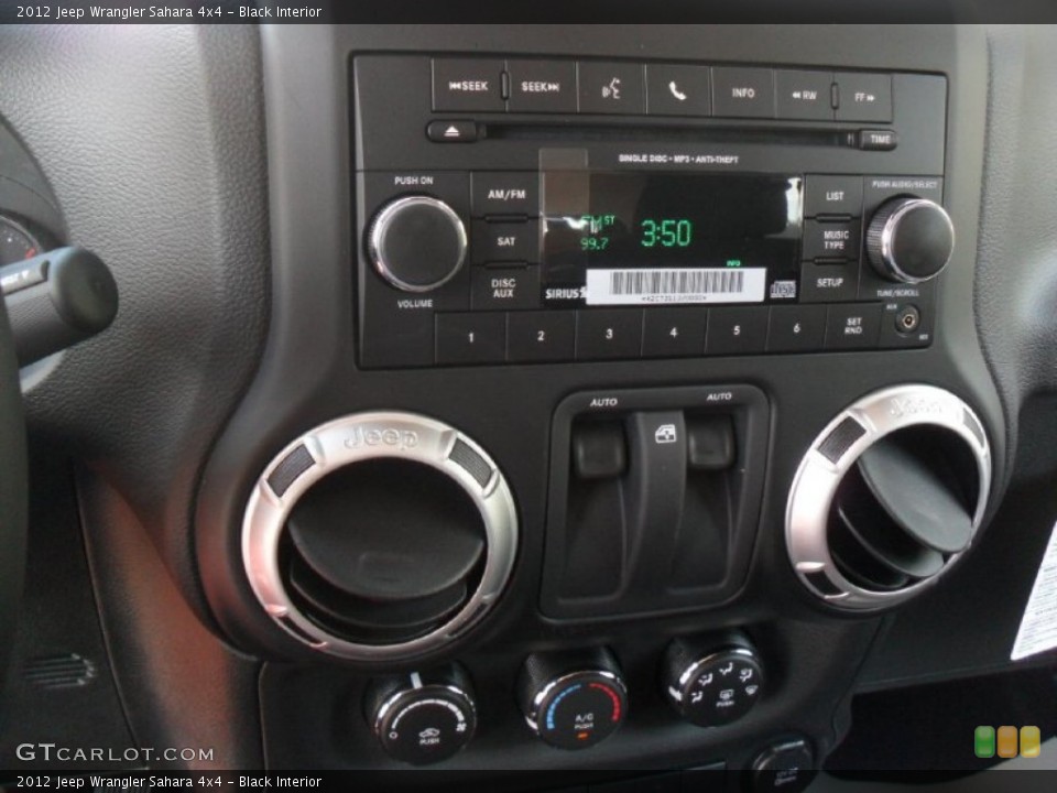 Black Interior Controls for the 2012 Jeep Wrangler Sahara 4x4 #55009790