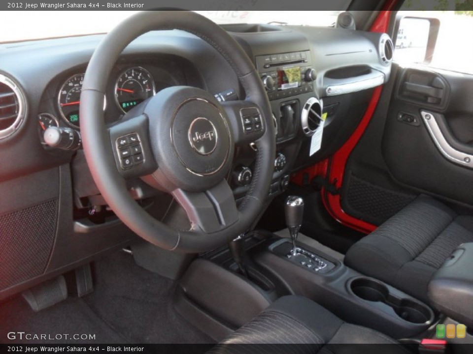 Black Interior Photo for the 2012 Jeep Wrangler Sahara 4x4 #55009889