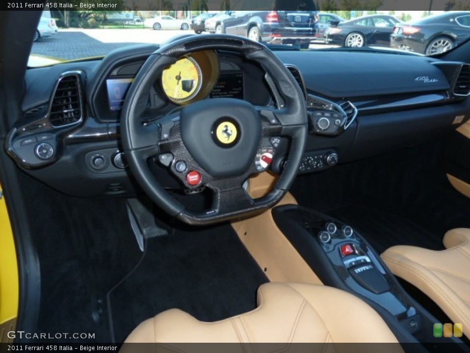 Beige Interior Dashboard for the 2011 Ferrari 458 Italia #55010588