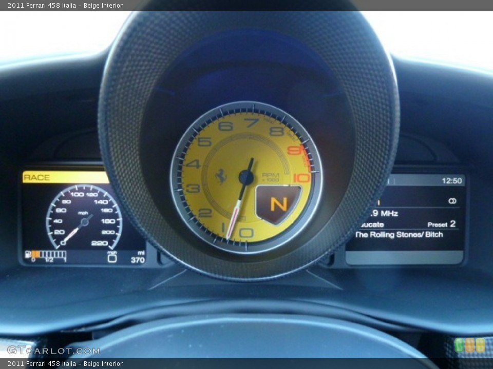 Beige Interior Gauges for the 2011 Ferrari 458 Italia #55010606