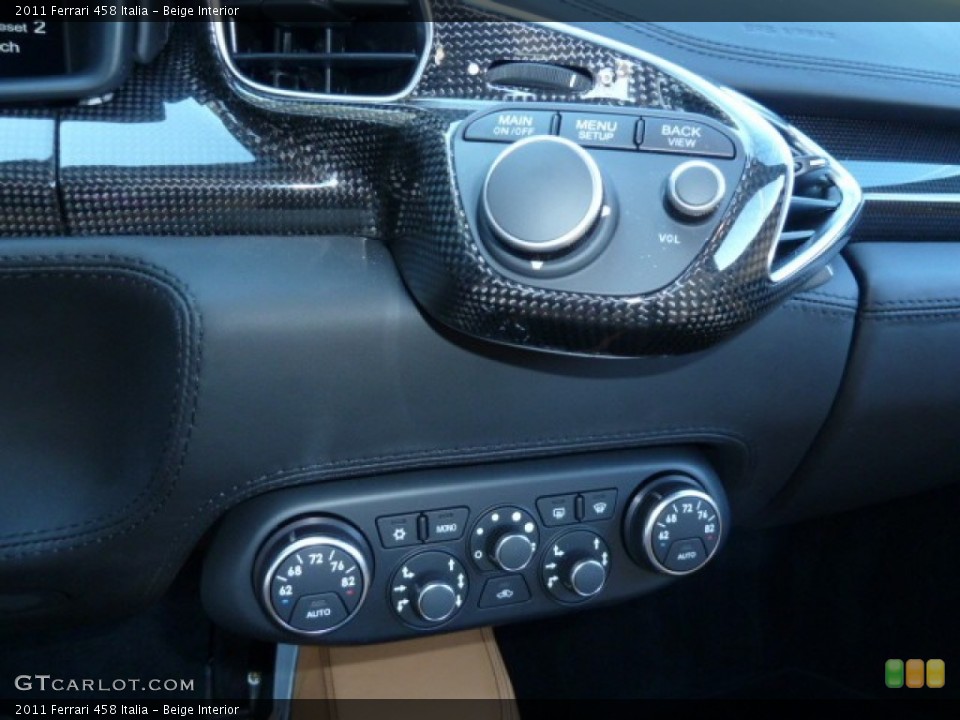 Beige Interior Controls for the 2011 Ferrari 458 Italia #55010633