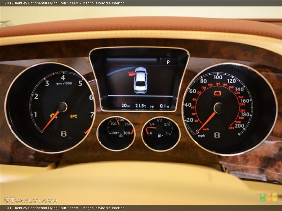 Magnolia/Saddle Interior Gauges for the 2012 Bentley Continental Flying Spur Speed #55010756