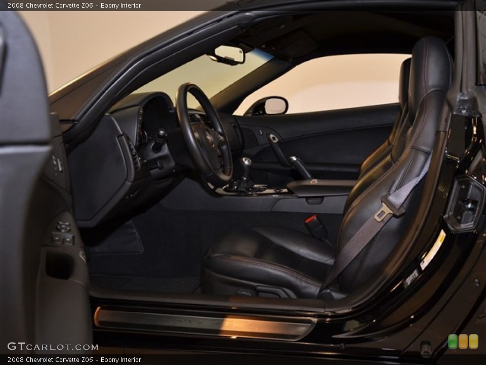 Ebony Interior Photo for the 2008 Chevrolet Corvette Z06 #55011023