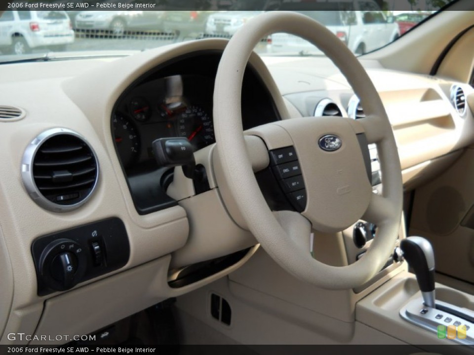Pebble Beige Interior Steering Wheel for the 2006 Ford Freestyle SE AWD #55012022