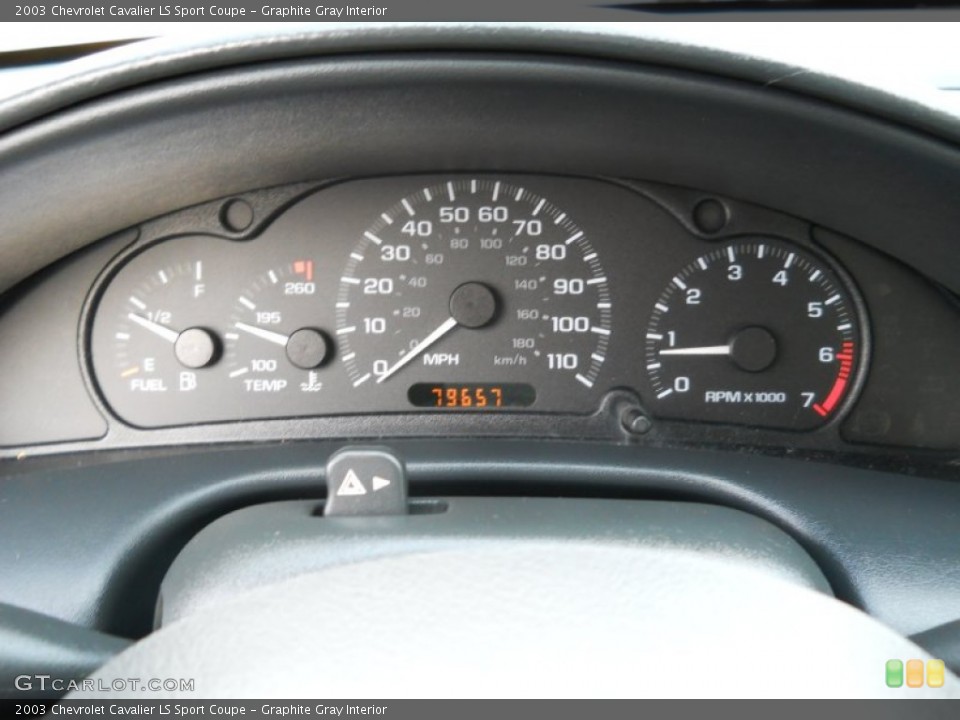 Graphite Gray Interior Gauges for the 2003 Chevrolet Cavalier LS Sport Coupe #55012479