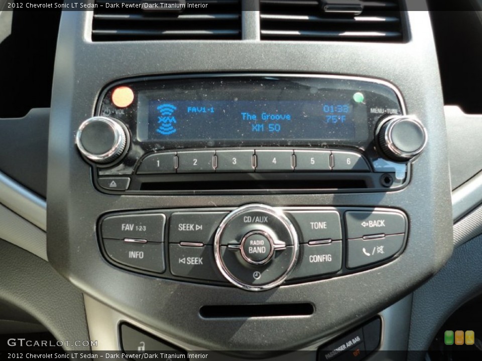 Dark Pewter/Dark Titanium Interior Controls for the 2012 Chevrolet Sonic LT Sedan #55015022