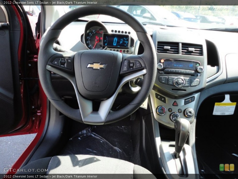 Jet Black/Dark Titanium Interior Dashboard for the 2012 Chevrolet Sonic LT Sedan #55015112
