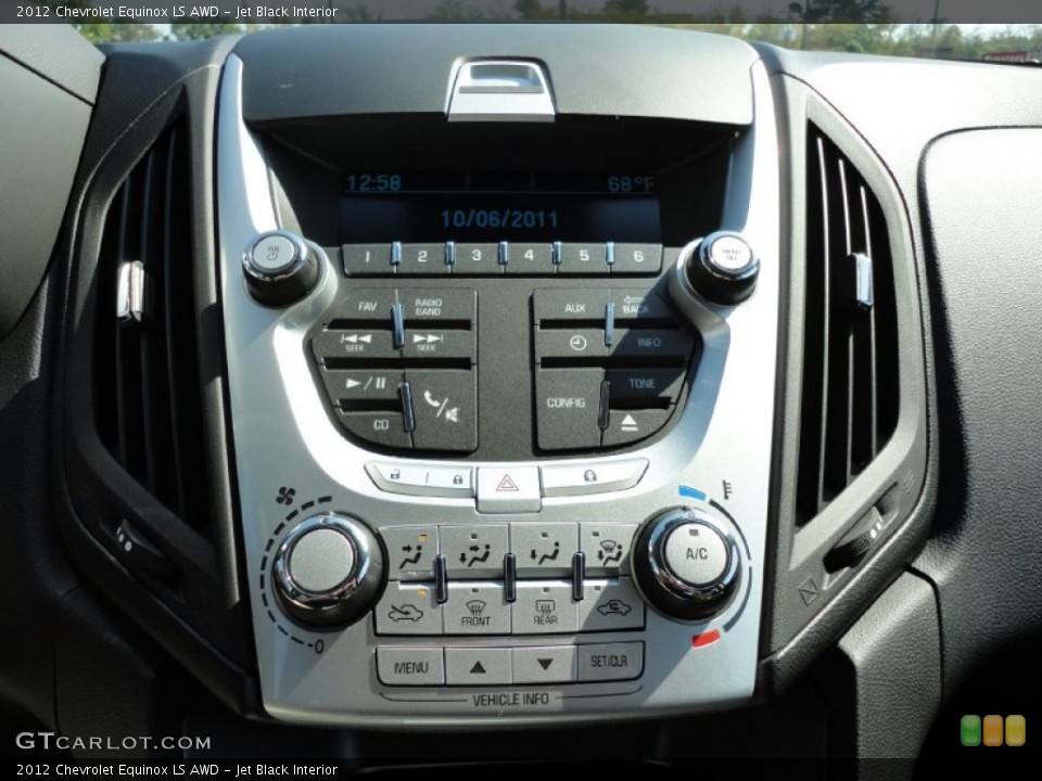 Jet Black Interior Controls for the 2012 Chevrolet Equinox LS AWD #55015271