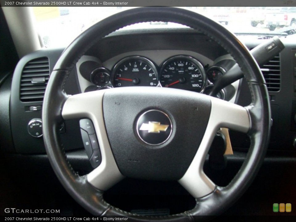 Ebony Interior Steering Wheel for the 2007 Chevrolet Silverado 2500HD LT Crew Cab 4x4 #55015523