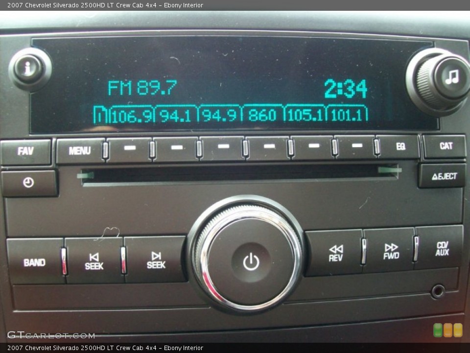 Ebony Interior Audio System for the 2007 Chevrolet Silverado 2500HD LT Crew Cab 4x4 #55015538