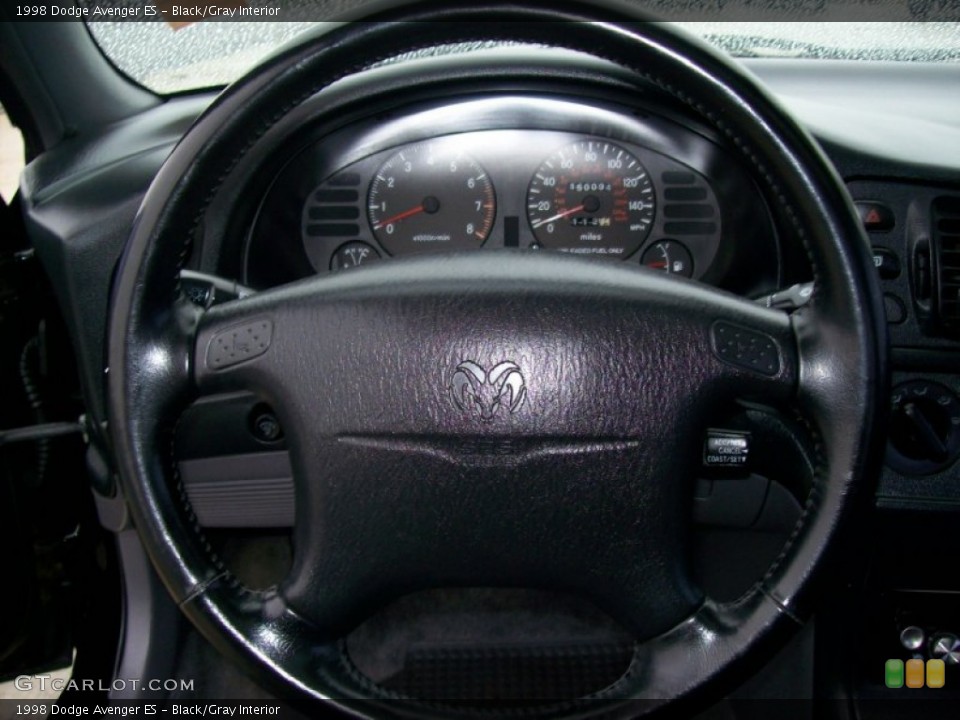 Black/Gray Interior Steering Wheel for the 1998 Dodge Avenger ES #55016320