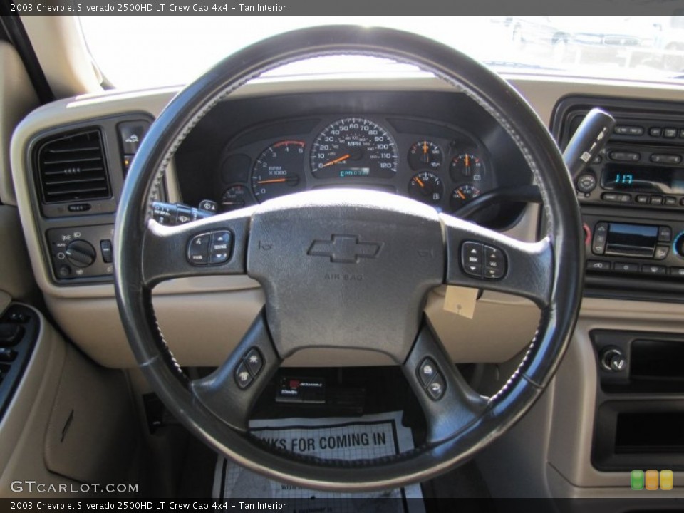 Tan Interior Steering Wheel for the 2003 Chevrolet Silverado 2500HD LT Crew Cab 4x4 #55016741