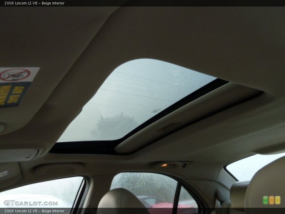 Beige Interior Sunroof for the 2006 Lincoln LS V8 #55016828