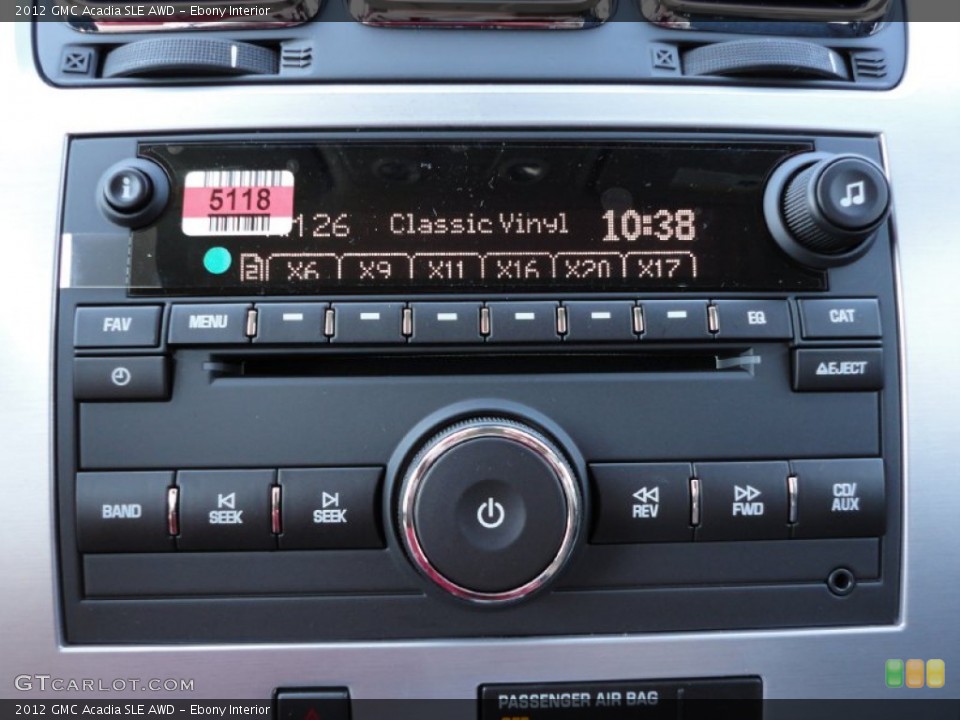 Ebony Interior Audio System for the 2012 GMC Acadia SLE AWD #55019729