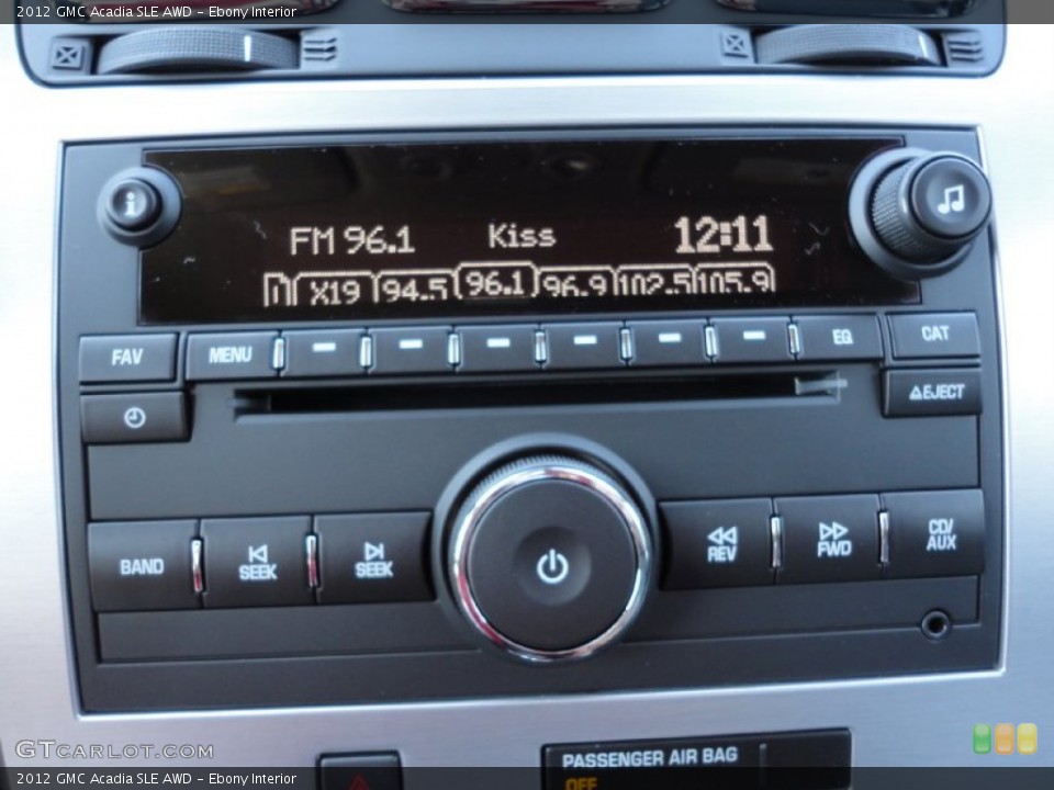 Ebony Interior Audio System for the 2012 GMC Acadia SLE AWD #55019925