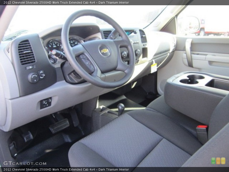 Dark Titanium Interior Prime Interior for the 2012 Chevrolet Silverado 2500HD Work Truck Extended Cab 4x4 #55021407