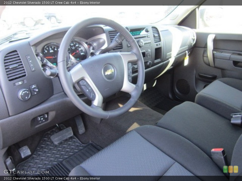 Ebony Interior Prime Interior for the 2012 Chevrolet Silverado 1500 LT Crew Cab 4x4 #55021752