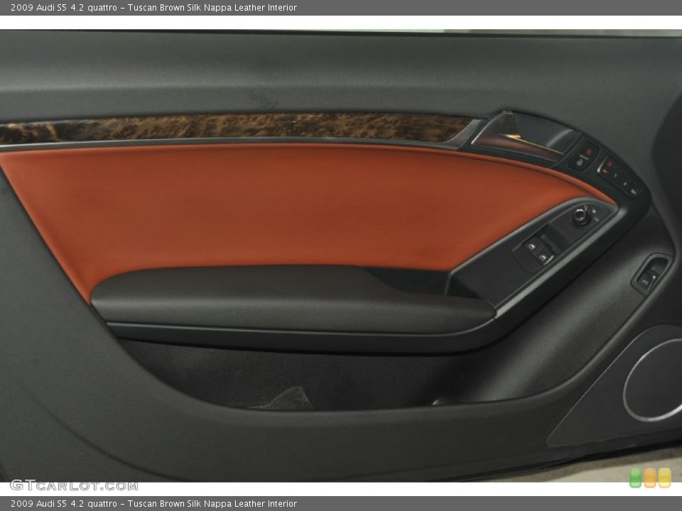 Tuscan Brown Silk Nappa Leather Interior Door Panel for the 2009 Audi S5 4.2 quattro #55024347