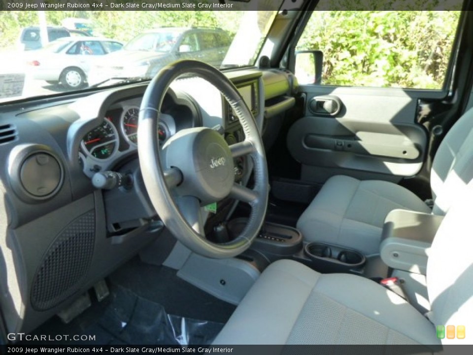 Dark Slate Gray/Medium Slate Gray Interior Photo for the 2009 Jeep Wrangler Rubicon 4x4 #55026213