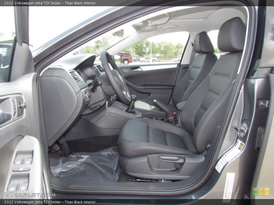 Titan Black Interior Photo for the 2012 Volkswagen Jetta TDI Sedan #55028484