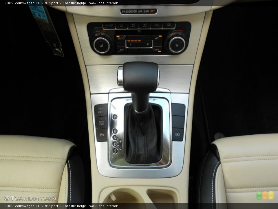 Cornsilk Beige Two-Tone Interior Transmission for the 2009 Volkswagen CC VR6 Sport #55029396
