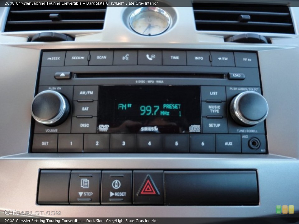 Dark Slate Gray/Light Slate Gray Interior Audio System for the 2008 Chrysler Sebring Touring Convertible #55029636