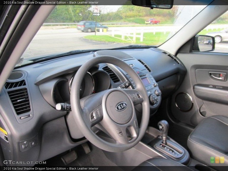 Black Leather Interior Dashboard for the 2010 Kia Soul Shadow Dragon Special Edition #55032540
