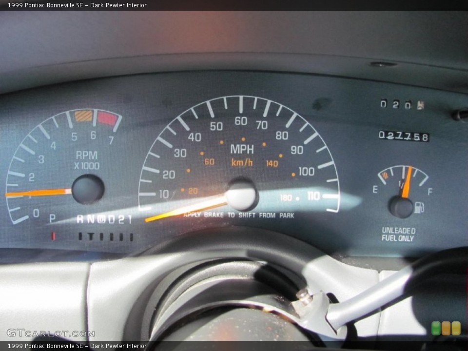 Dark Pewter Interior Gauges for the 1999 Pontiac Bonneville SE #55035393