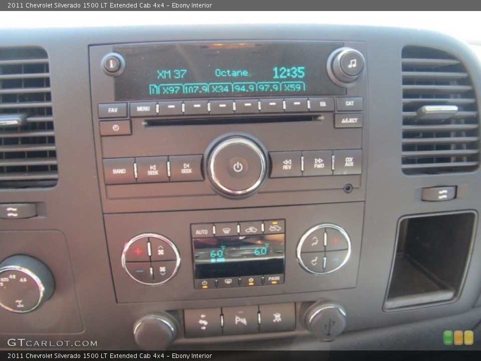 Ebony Interior Controls for the 2011 Chevrolet Silverado 1500 LT Extended Cab 4x4 #55035783