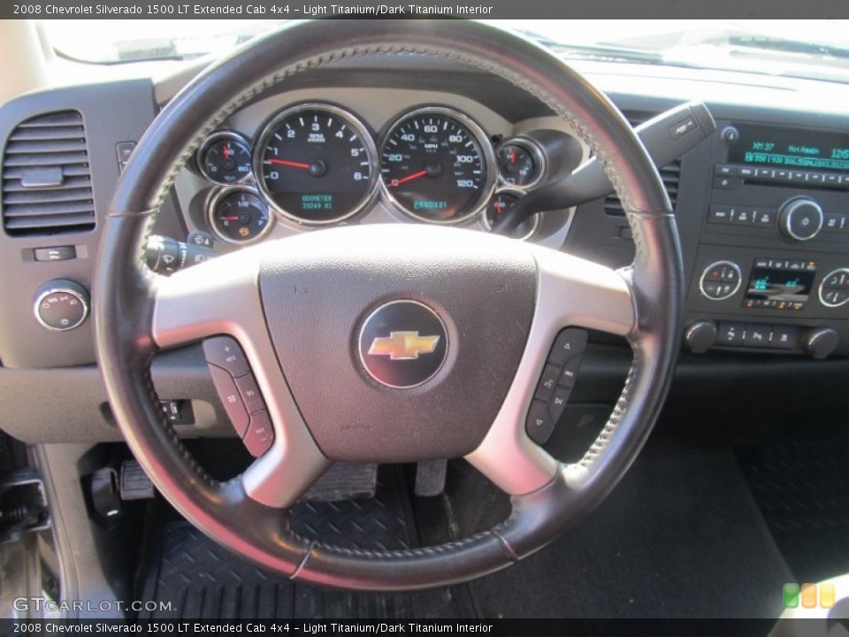 Light Titanium/Dark Titanium Interior Steering Wheel for the 2008 Chevrolet Silverado 1500 LT Extended Cab 4x4 #55036602
