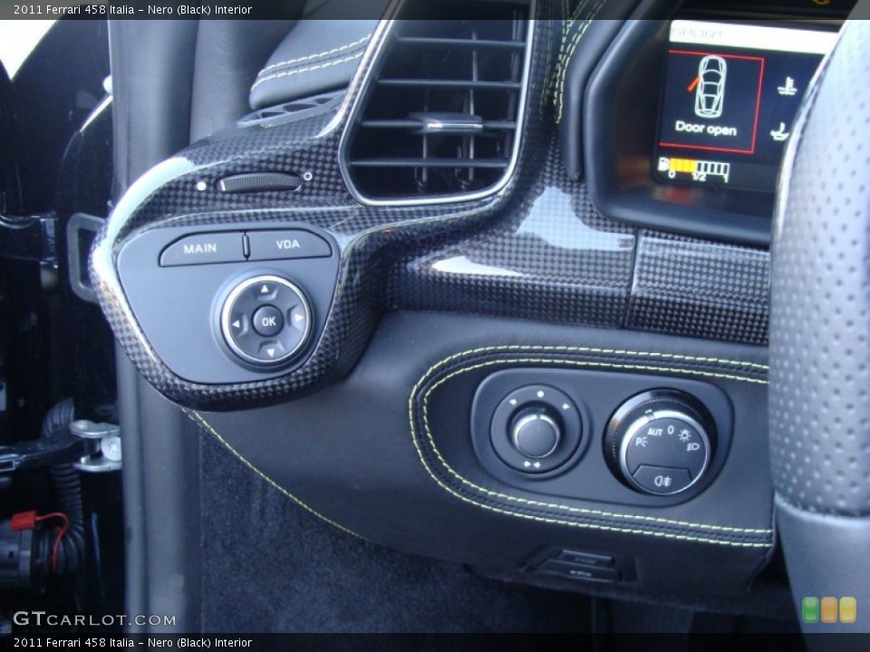 Nero (Black) Interior Controls for the 2011 Ferrari 458 Italia #55044276