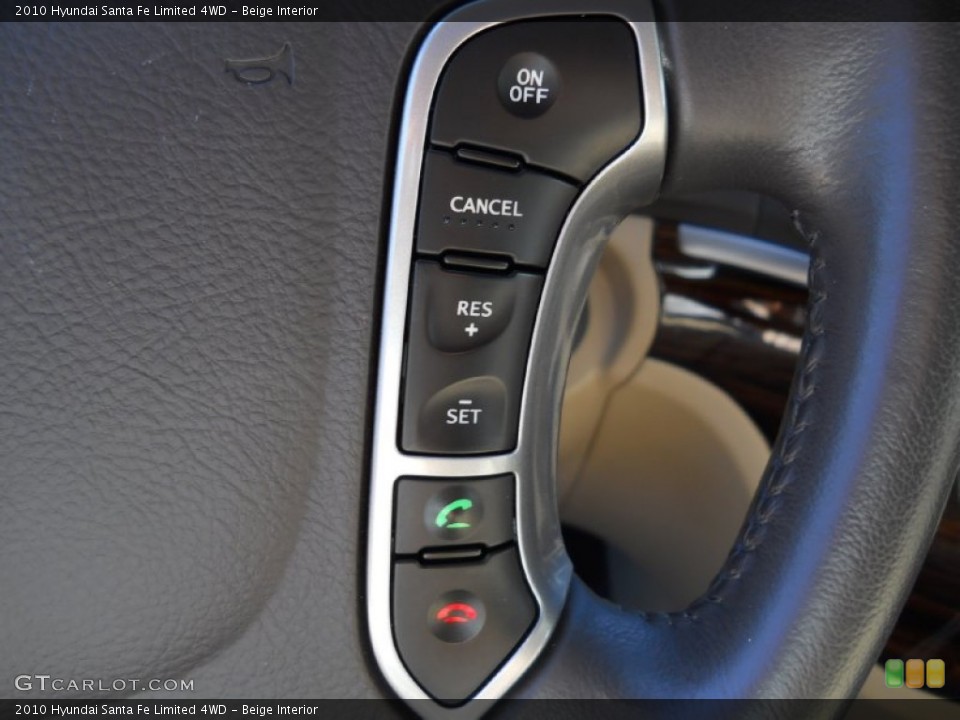 Beige Interior Controls for the 2010 Hyundai Santa Fe Limited 4WD #55046271