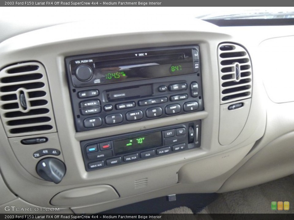 Medium Parchment Beige Interior Audio System for the 2003 Ford F150 Lariat FX4 Off Road SuperCrew 4x4 #55051722