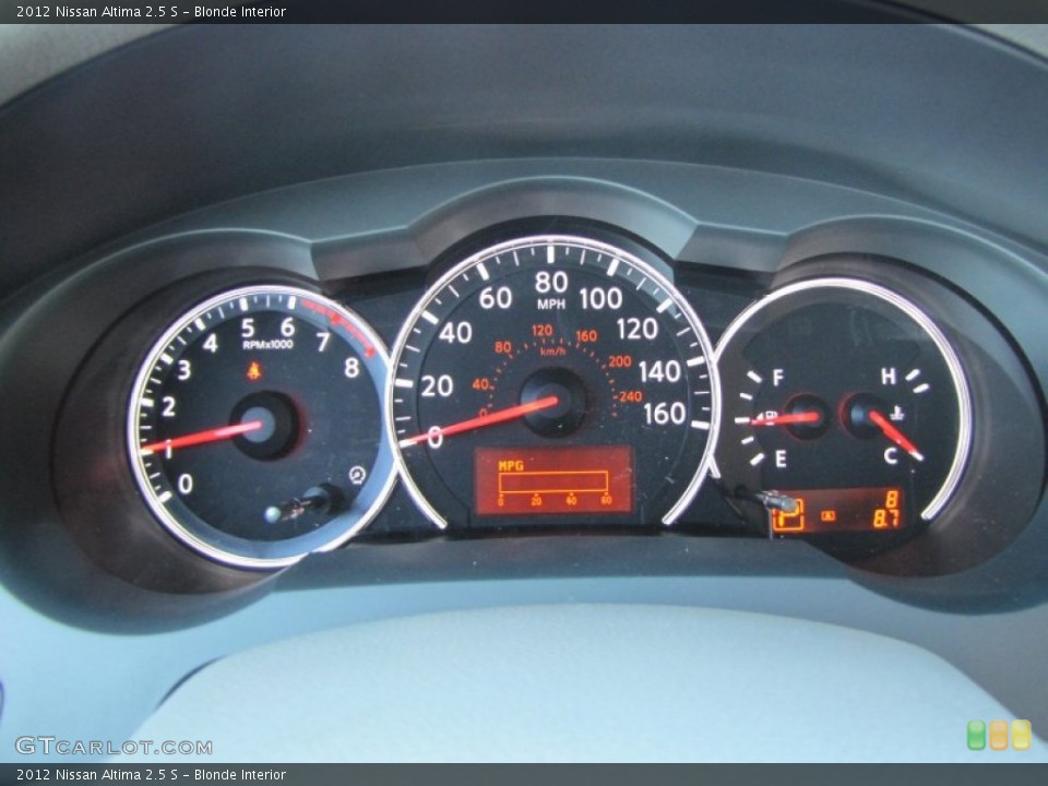 Blonde Interior Gauges for the 2012 Nissan Altima 2.5 S #55052035