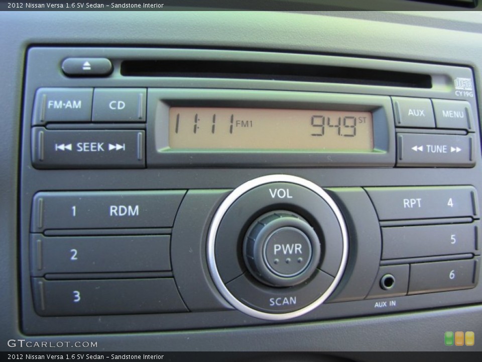 Sandstone Interior Audio System for the 2012 Nissan Versa 1.6 SV Sedan #55052190