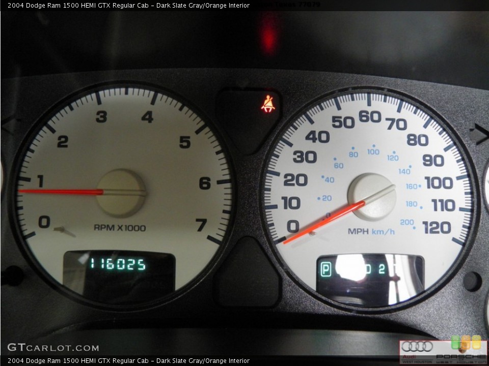 Dark Slate Gray/Orange Interior Gauges for the 2004 Dodge Ram 1500 HEMI GTX Regular Cab #55052280