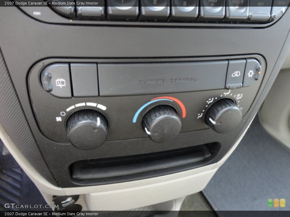 Medium Slate Gray Interior Controls for the 2007 Dodge Caravan SE #55052503