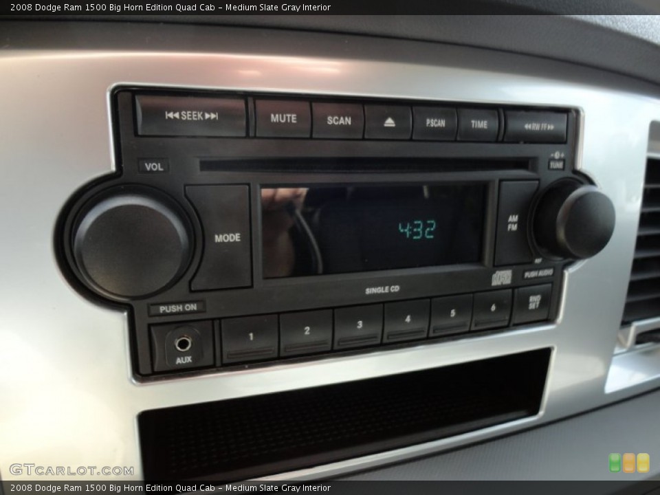 Medium Slate Gray Interior Audio System for the 2008 Dodge Ram 1500 Big Horn Edition Quad Cab #55052943