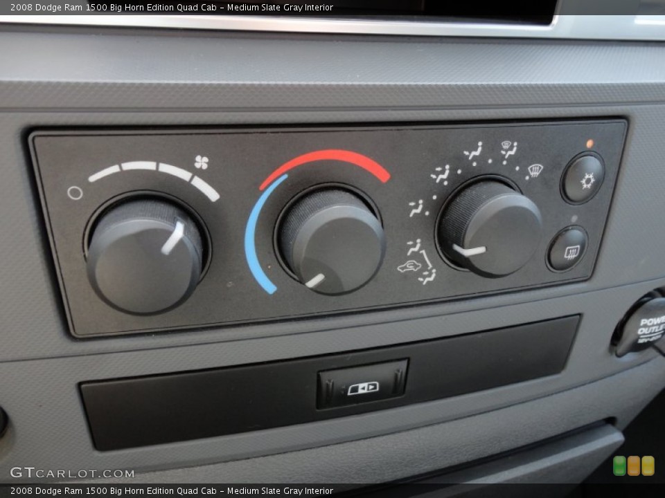Medium Slate Gray Interior Controls for the 2008 Dodge Ram 1500 Big Horn Edition Quad Cab #55052954