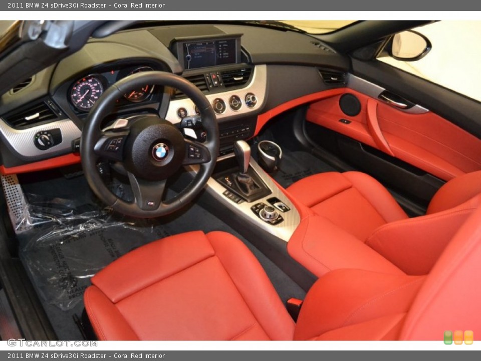 Coral Red Interior Photo for the 2011 BMW Z4 sDrive30i Roadster #55053078
