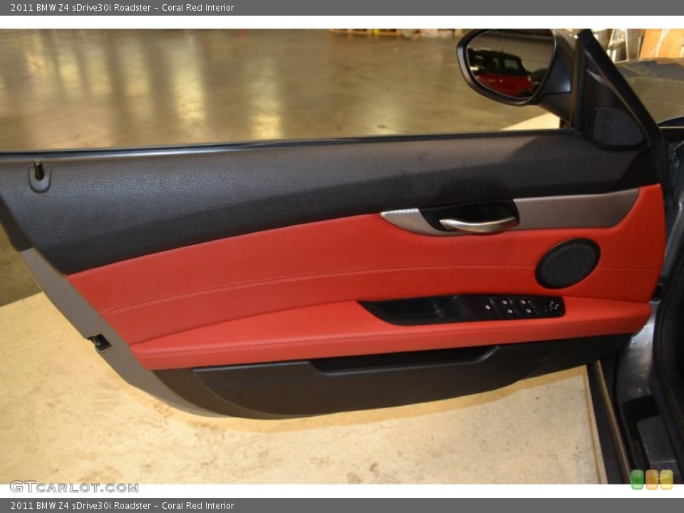 Coral Red Interior Door Panel for the 2011 BMW Z4 sDrive30i Roadster #55053111