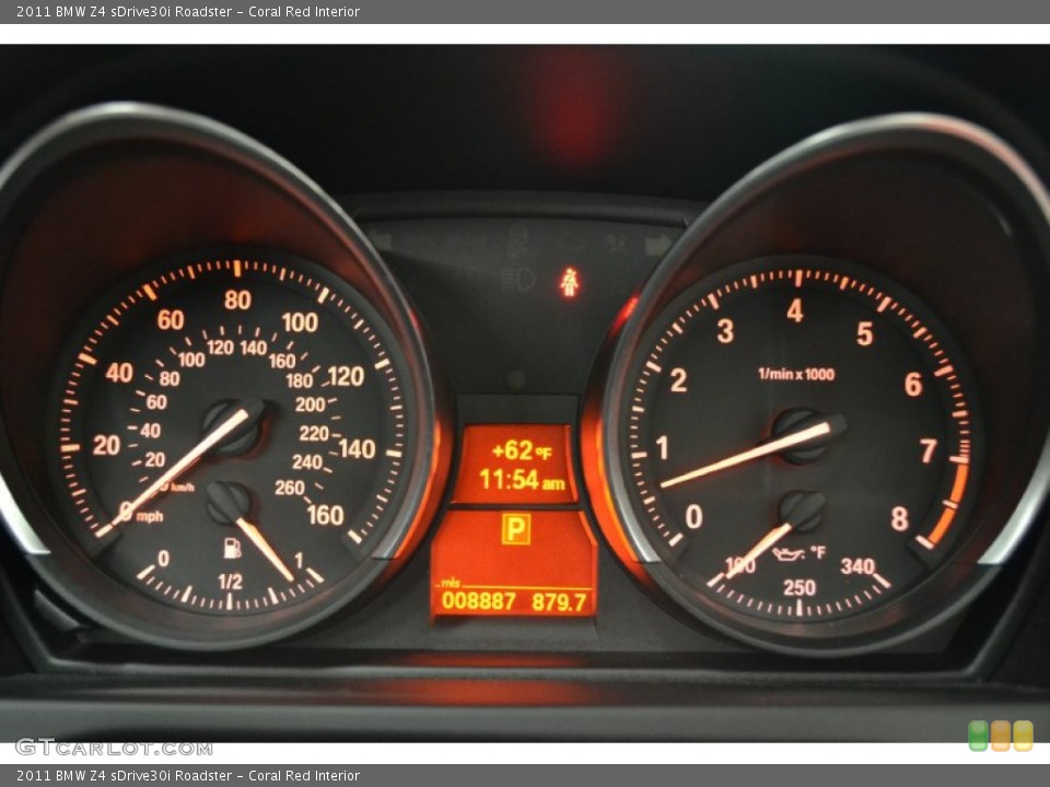 Coral Red Interior Gauges for the 2011 BMW Z4 sDrive30i Roadster #55053141