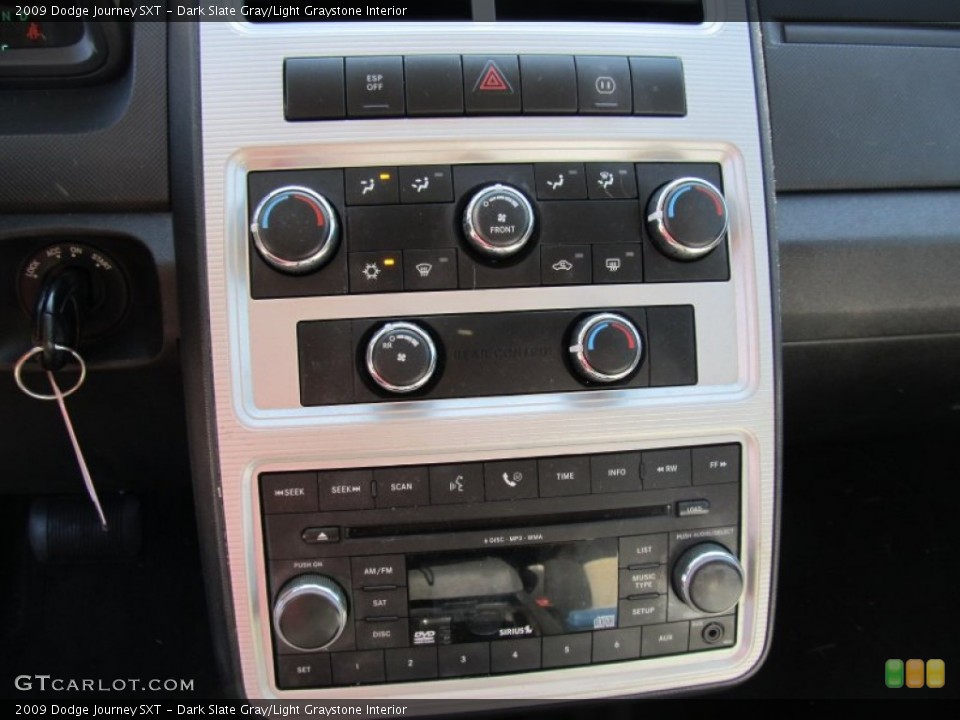 Dark Slate Gray/Light Graystone Interior Controls for the 2009 Dodge Journey SXT #55054332