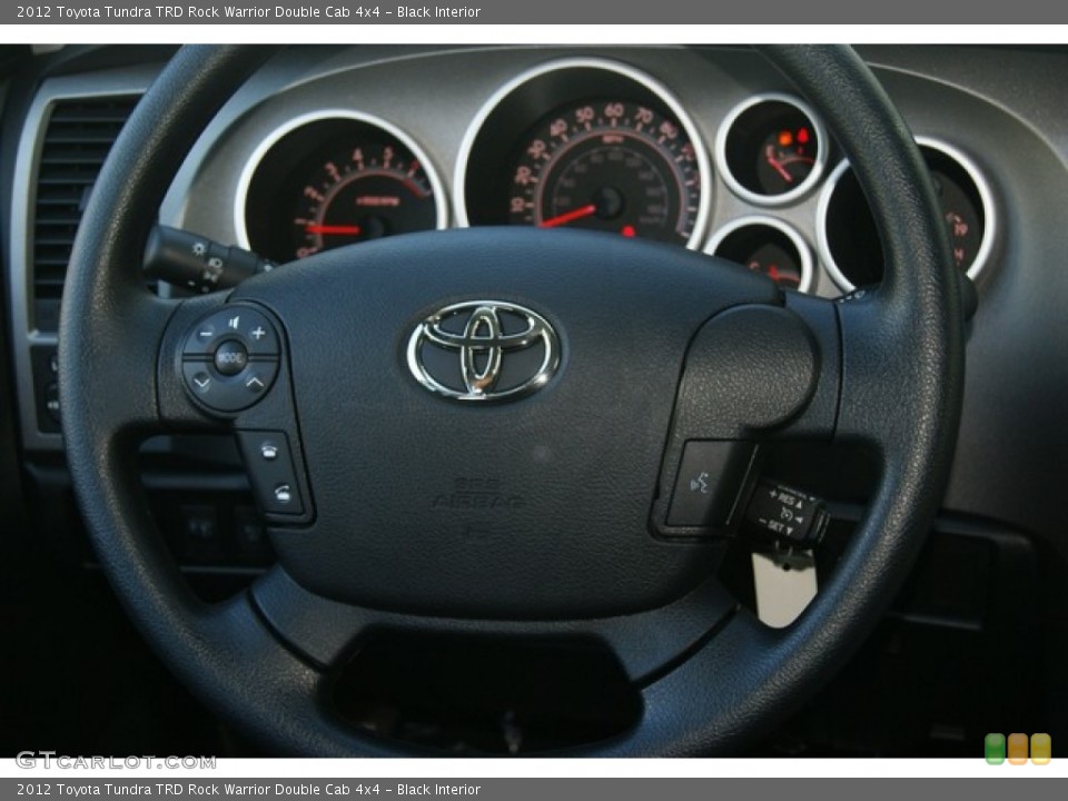 Black Interior Steering Wheel for the 2012 Toyota Tundra TRD Rock Warrior Double Cab 4x4 #55055823