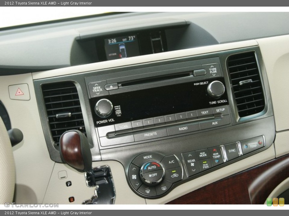 Light Gray Interior Controls for the 2012 Toyota Sienna XLE AWD #55057050